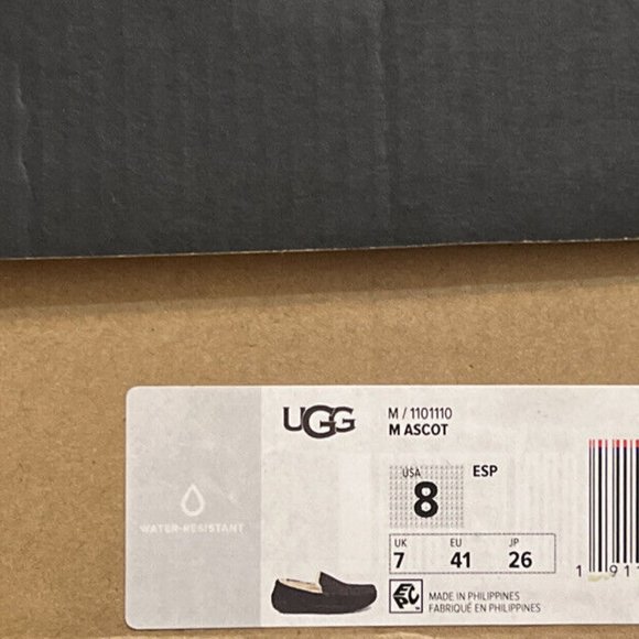 UGG Men's Ascot Slipper Shoe Slip-On Sheepskin Suede Indoor/Outdoor Espresso 8 - Picture 5 of 7